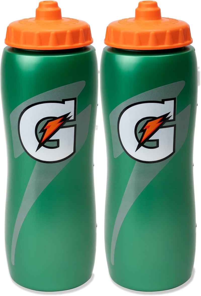 Gatorade 32 Oz Sports Water Bottles, Easy-Grip Design (Pack of 2)