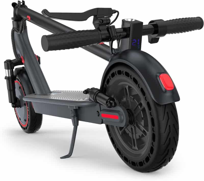 Folding Electric Scooter, Long Range, Solid Tires, Dual Suspension