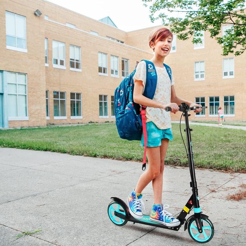 Scooter with LED Wheels & Handbrake, Kids & Teens 12+