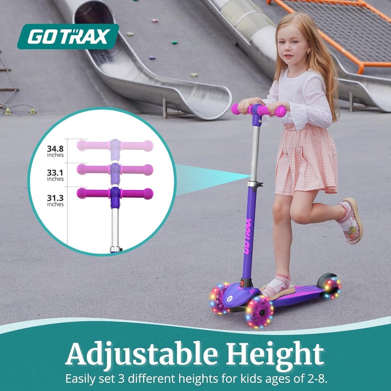 Kids' 3-Wheel Scooter with LED Wheels