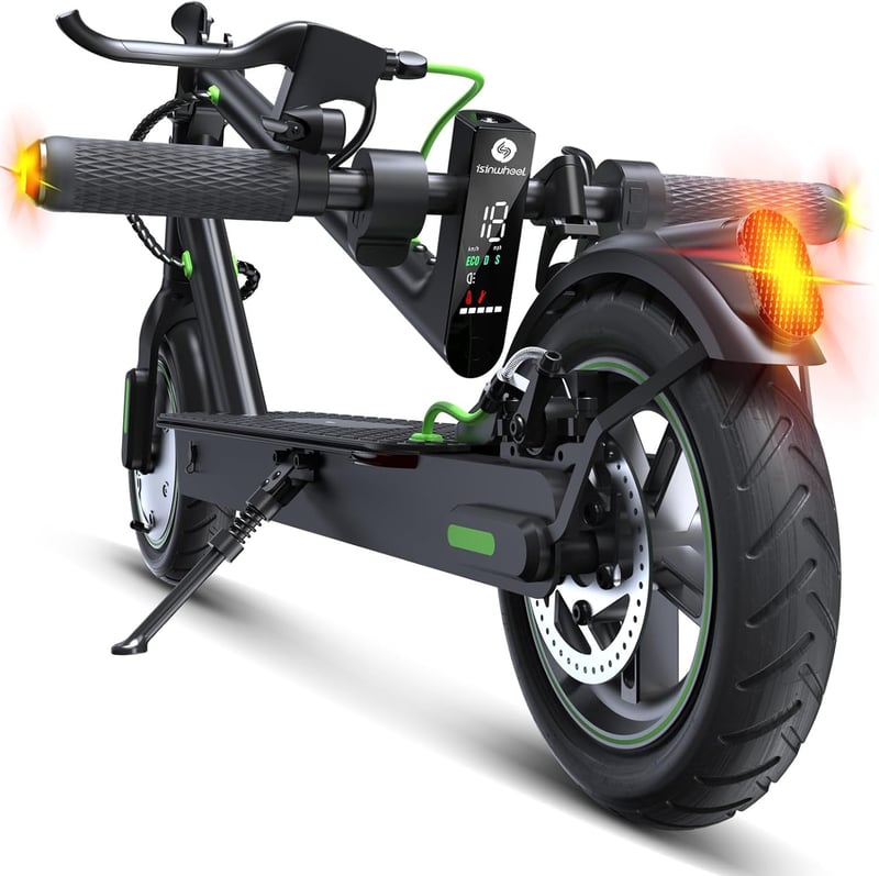 Foldable Adult Electric Scooter, Long Range, Turn Signals