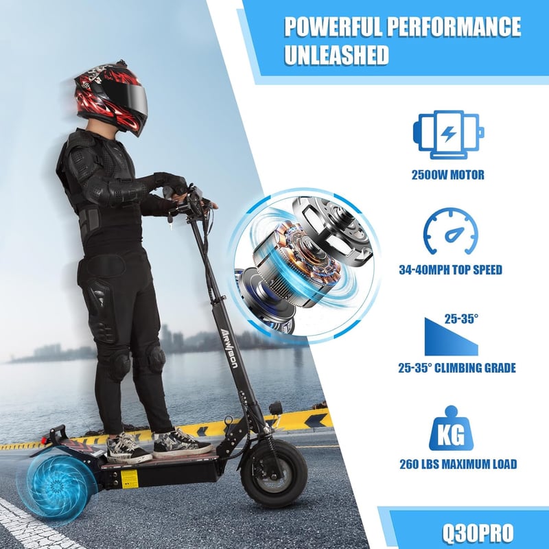 Electric Scooter 2500W, 40MPH, 11