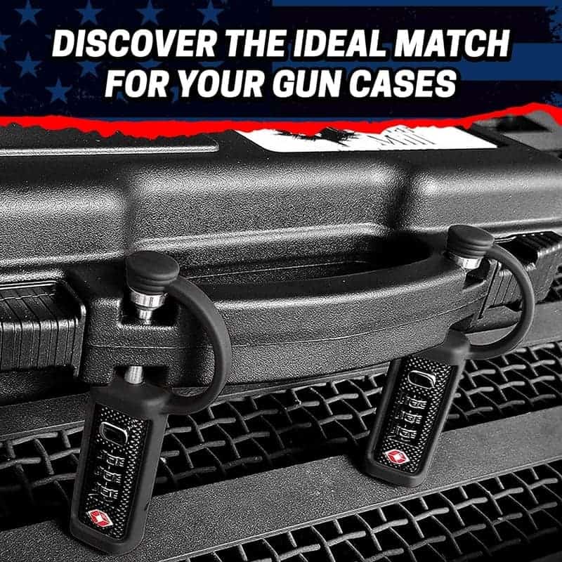 TSA-Approved Gun Case Lock with Rubber Sleeve