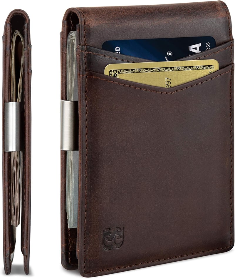 Men's Slim RFID Money Clip Wallet
