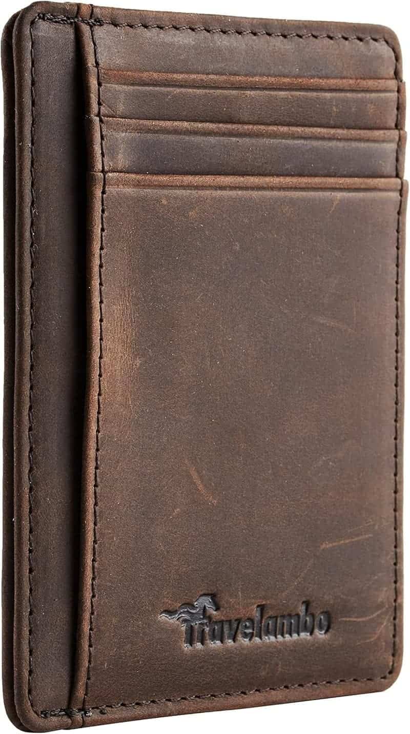 Minimalist Leather RFID Blocking Wallet