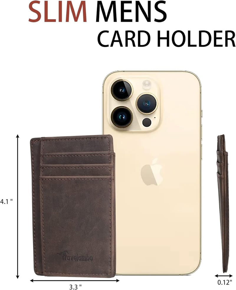 Minimalist Leather RFID Blocking Wallet