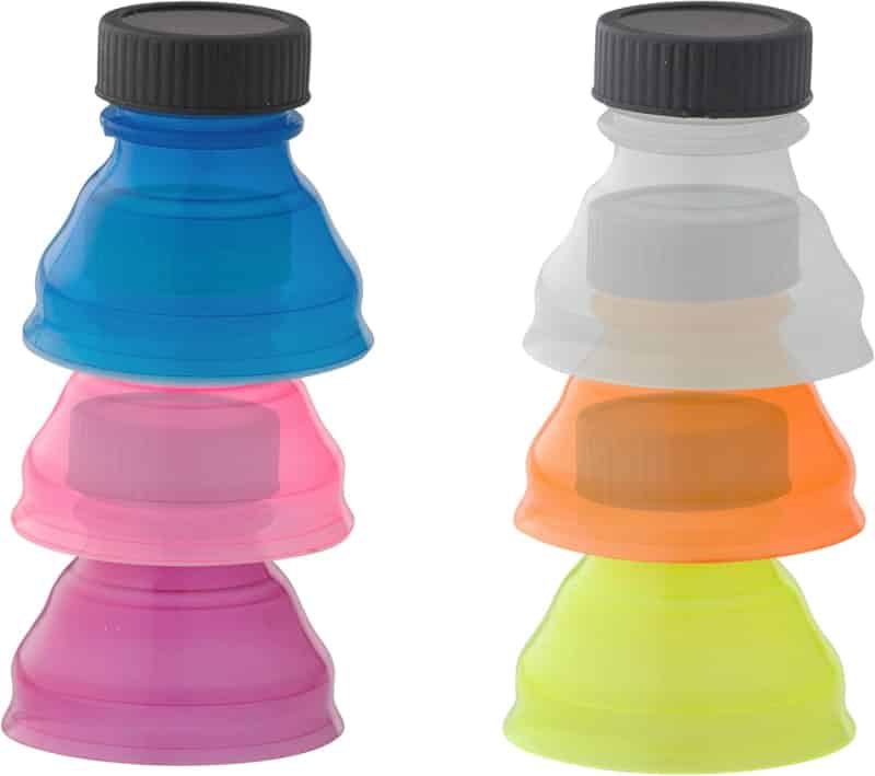 Clear Soda Can Lids 6-Pack for Picnics, BPA-Free