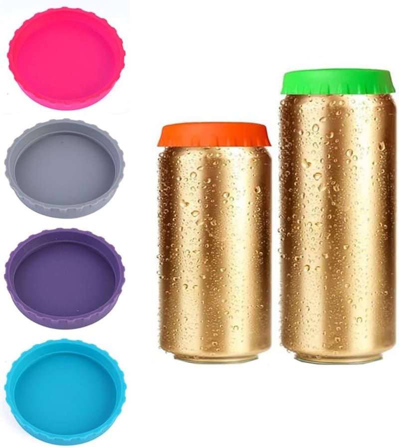 Silicone Soda Can Lids, BPA-Free, 6-Pack