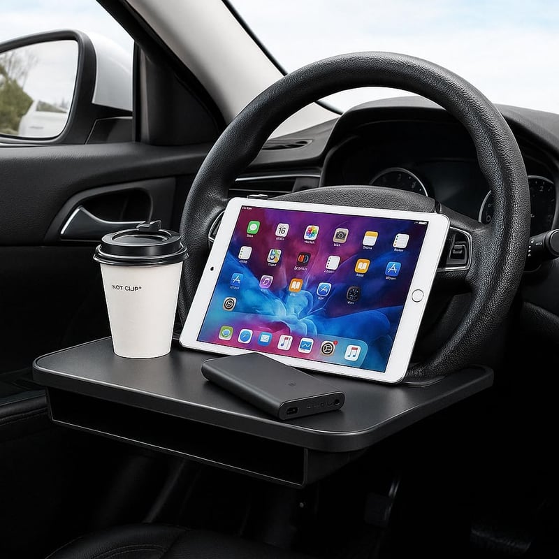 Car Steering Wheel Tray & Seat Gap Organizer