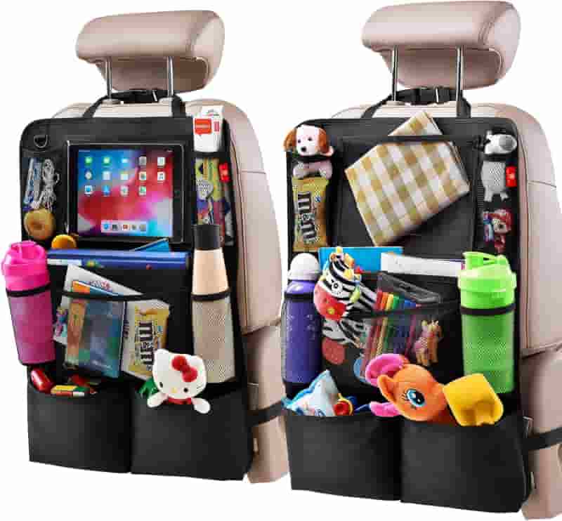 Car Backseat Organizer with Tablet & 9 Pockets, 2 Pack
