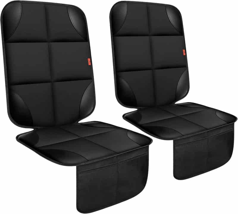 Car Seat Protectors, Waterproof 600D Fabric, Black, 2-Pack