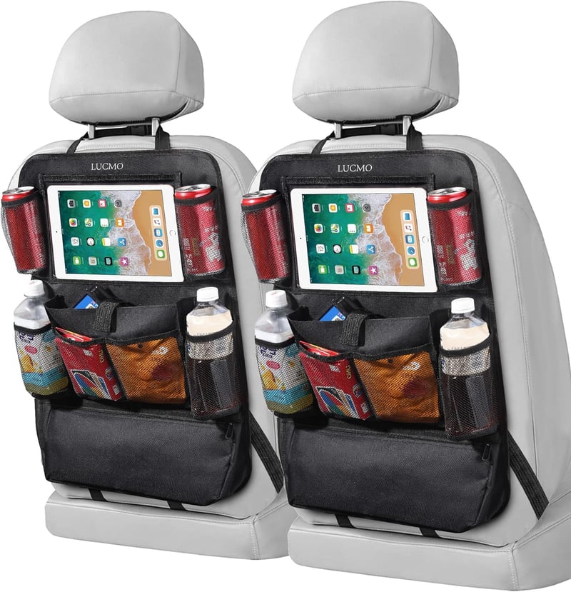 Car Backseat Organizer with Tablet Holder, 2 Pack