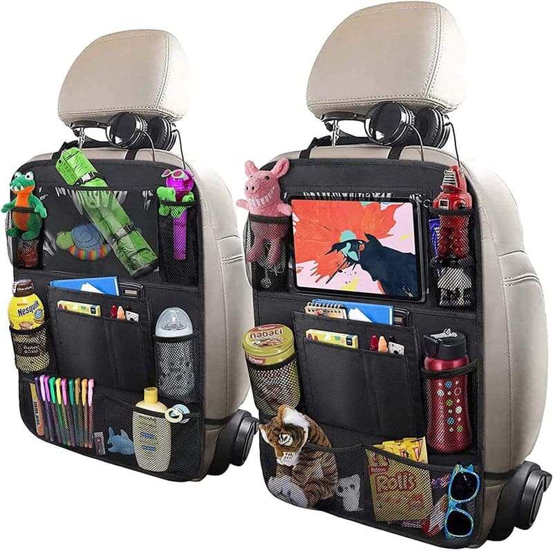 Kids' Car Backseat Organizer with Table & Pockets (2 Pack)