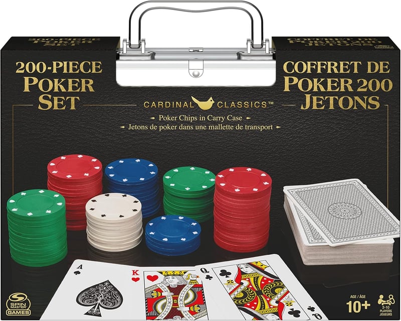 Texas Hold 'Em Poker Set with Chips and Cards in Aluminum Case