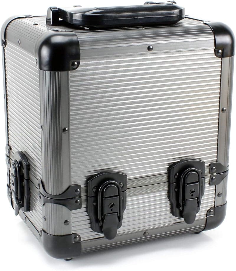 Deluxe 1000pc Gray Poker Chip Case Carrier