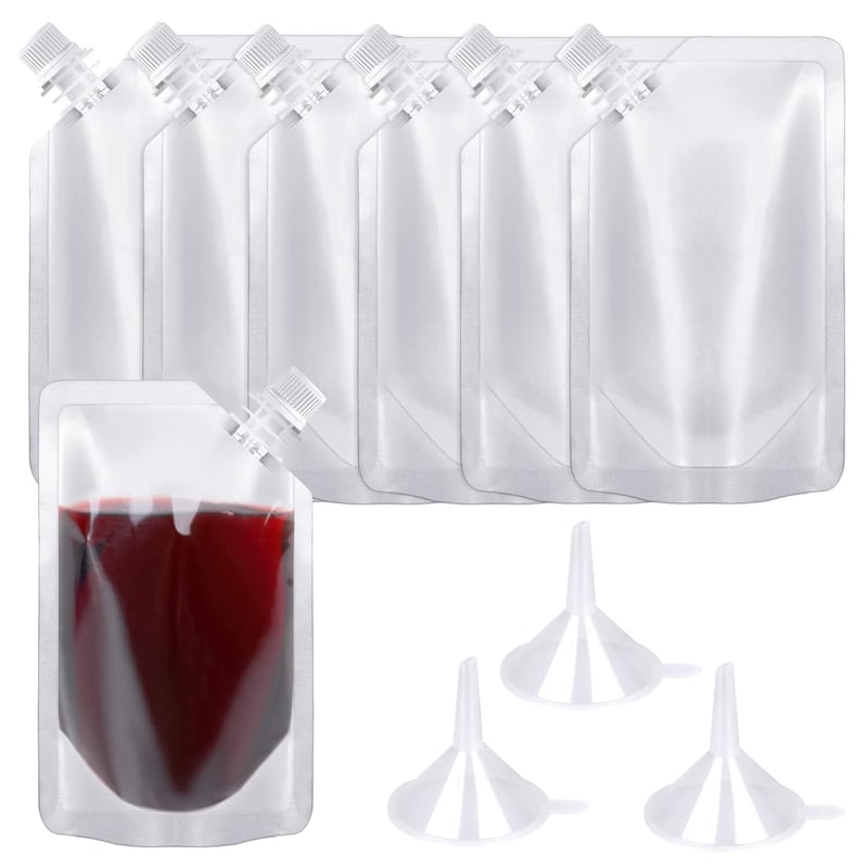 Travel Plastic Flask Set (24 Pcs, 8 Oz, Reusable, Leak-Proof)