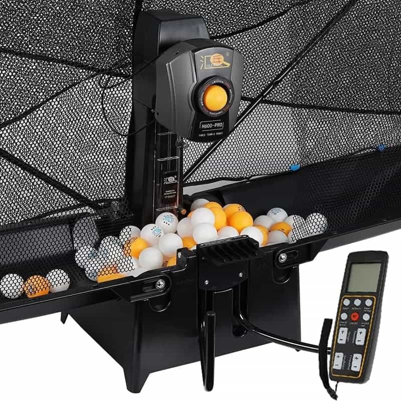Table Tennis Robot with Net and 100 Balls, 9 Spin Modes