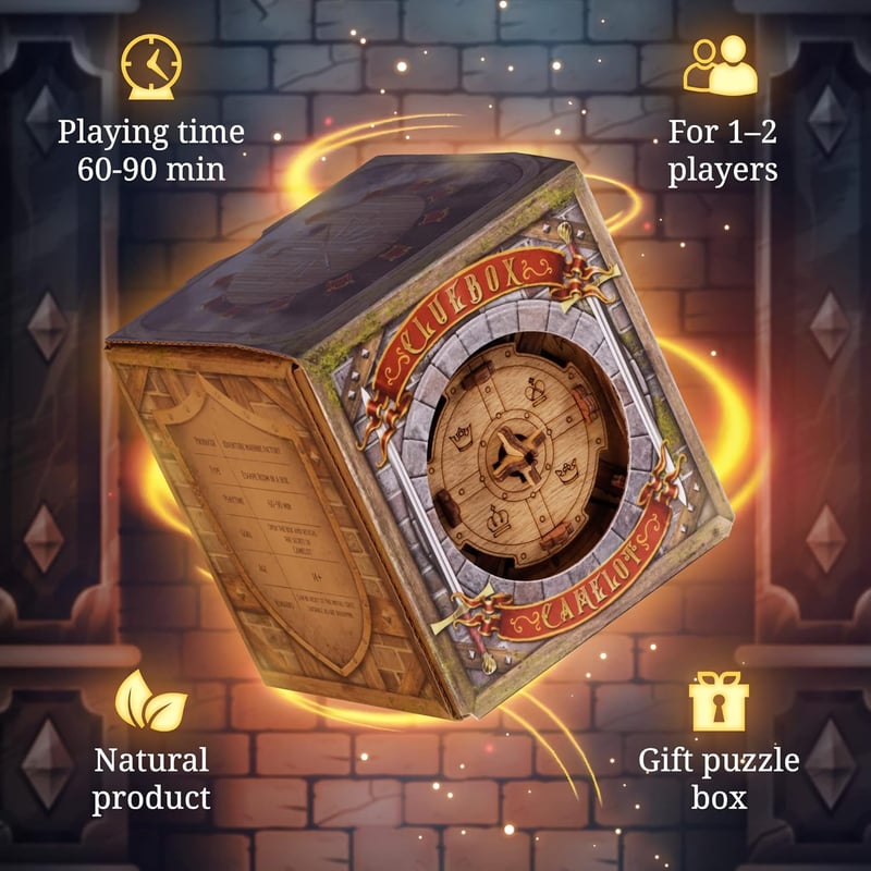 Birthday Gift: Camelot Cluebox 3D Puzzle Box for Men