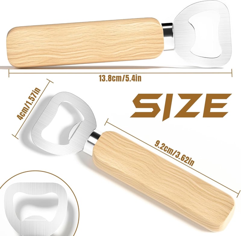 Personalized Wood Bottle Opener with Engraved Handle for Events