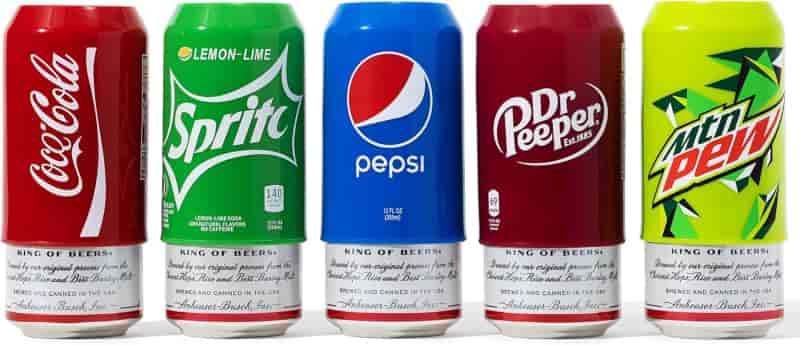 Beer Can Covers, Soda Design, Silicone Sleeve, 12 oz, Gag Gift