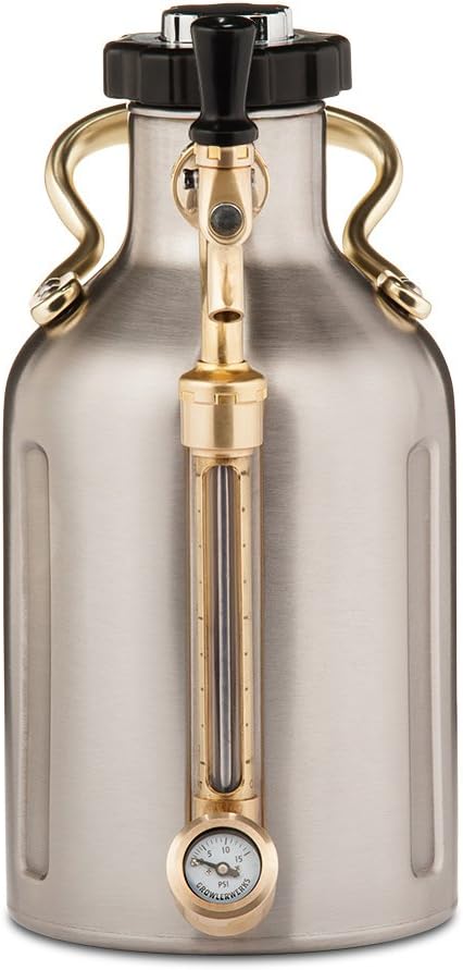 Beer Lovers' Stainless Steel Carbonated Growler, 64 oz