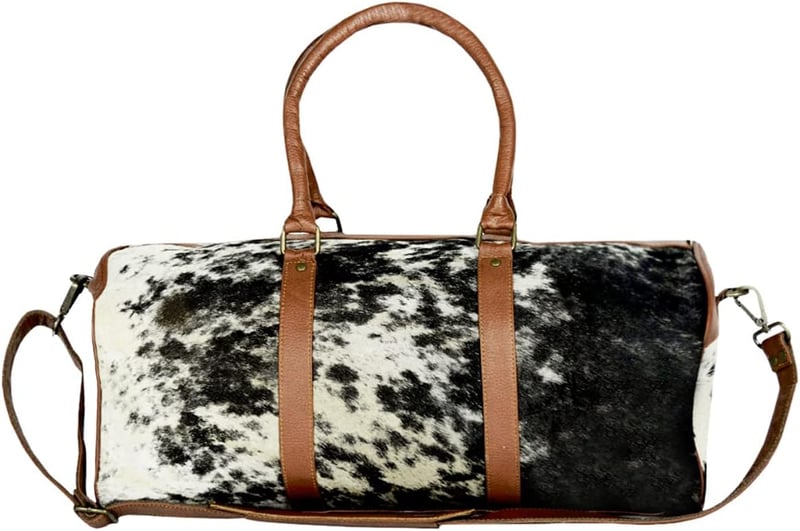 Cowhide Leather Duffel Bag – Large Travel & Gym Overnight Bag
