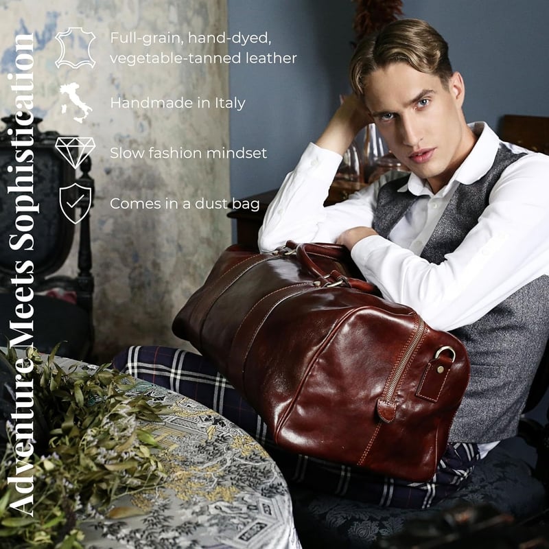 Leather Duffel Bag – Large Travel & Gym Weekend Bag