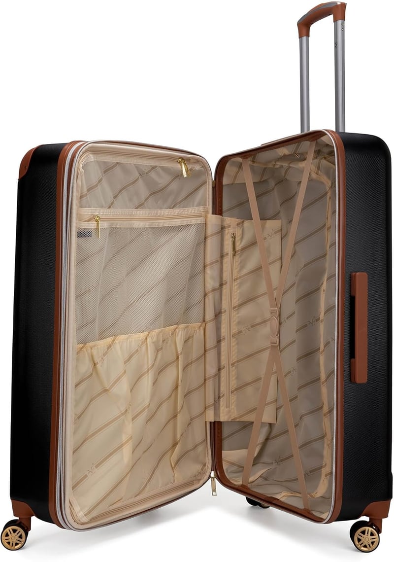 Expandable Vintage 3-Piece Spinner Luggage Set