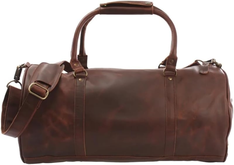 Leather Duffel Bag – Handmade Travel Carry-On
