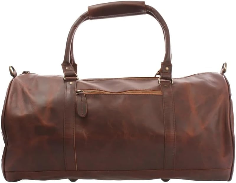 Leather Duffel Bag – Handmade Travel Carry-On