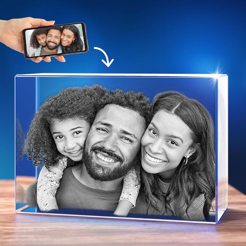 Mother's Day Engraved Crystal Photo Keepsake