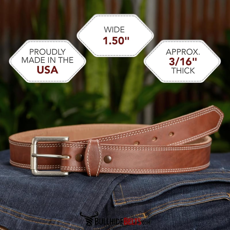 Men's Leather Belt, 1.50