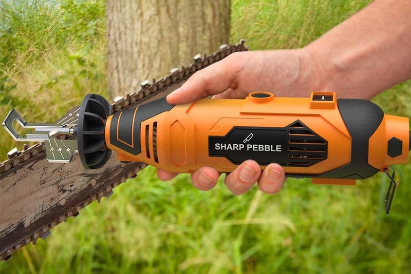 Electric Chainsaw Sharpener Kit with Diamond Wheels & Angle Guide