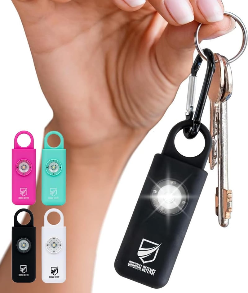 Self-Defense Keychain Alarm, 130 dB, LED, Black