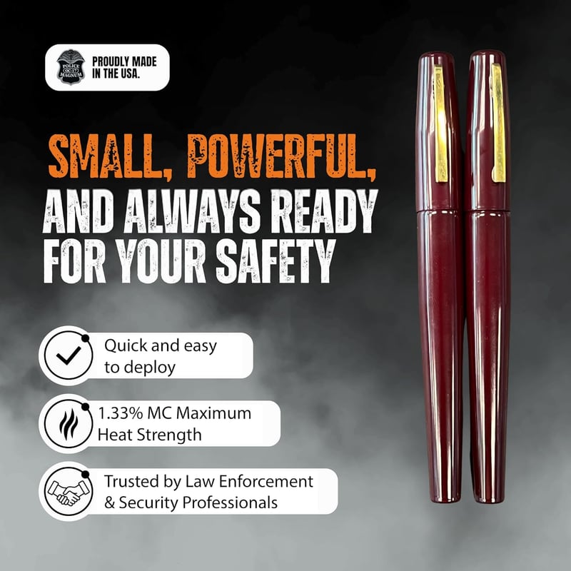 Pepper Spray Pen Kit, USA-Made, 2-Pack Tactical Pens