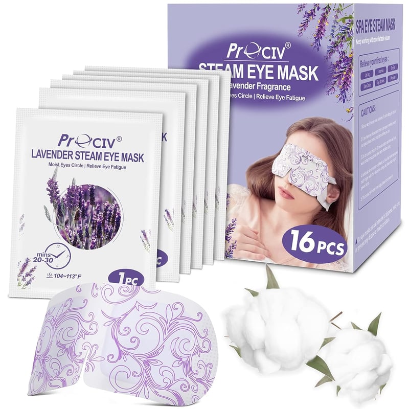 Travel Essentials: Soothing Steam Eye Masks (16 Pack)
