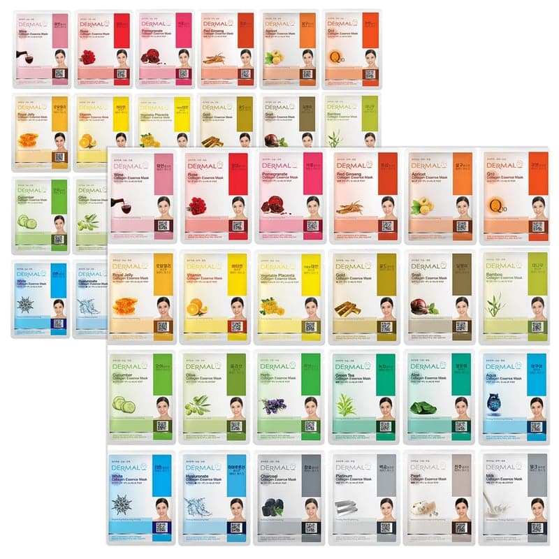 Korean Collagen Face Mask 48-Pack with Panthenol
