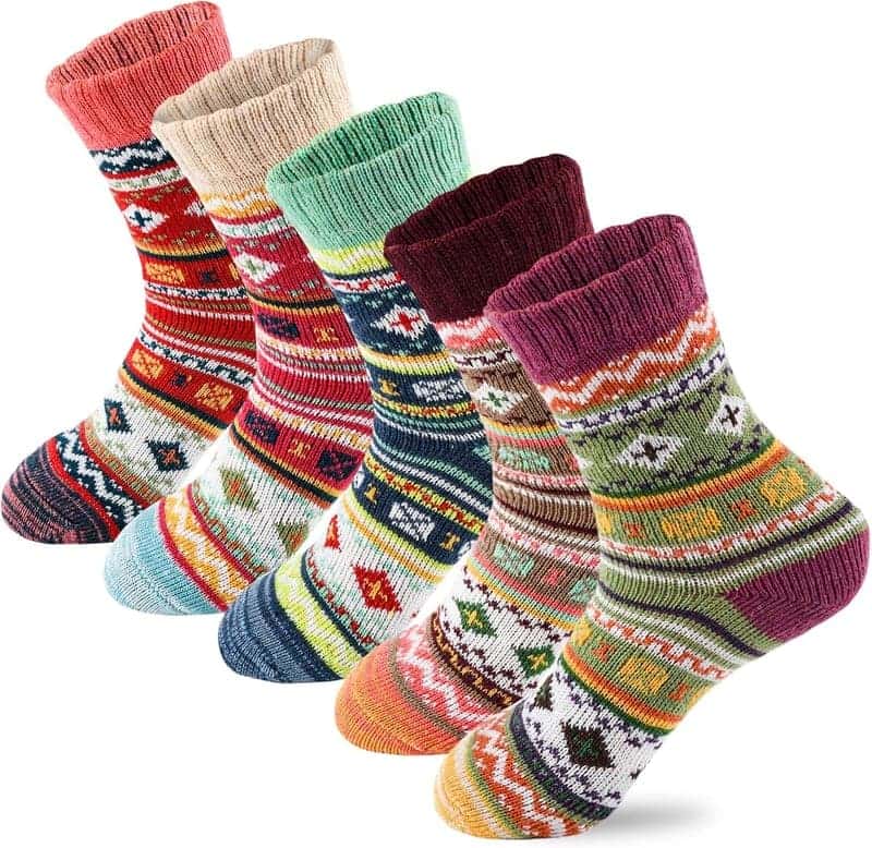 Christmas Women's Fuzzy Wool Socks Gift Box