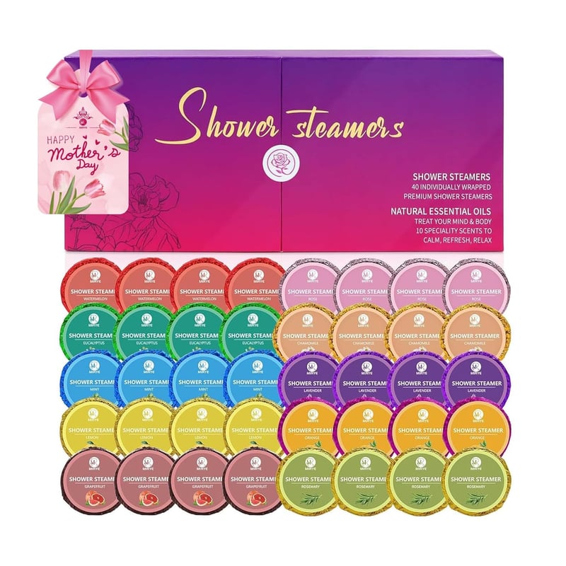 Aromatherapy Shower Steamers Gift Set, 10 Scents, 40 PCS
