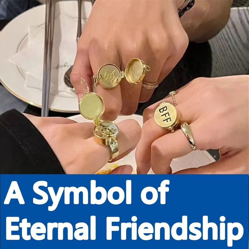 SpongeBob Adjustable Best Friend Rings, 14K Gold, Teens Gift