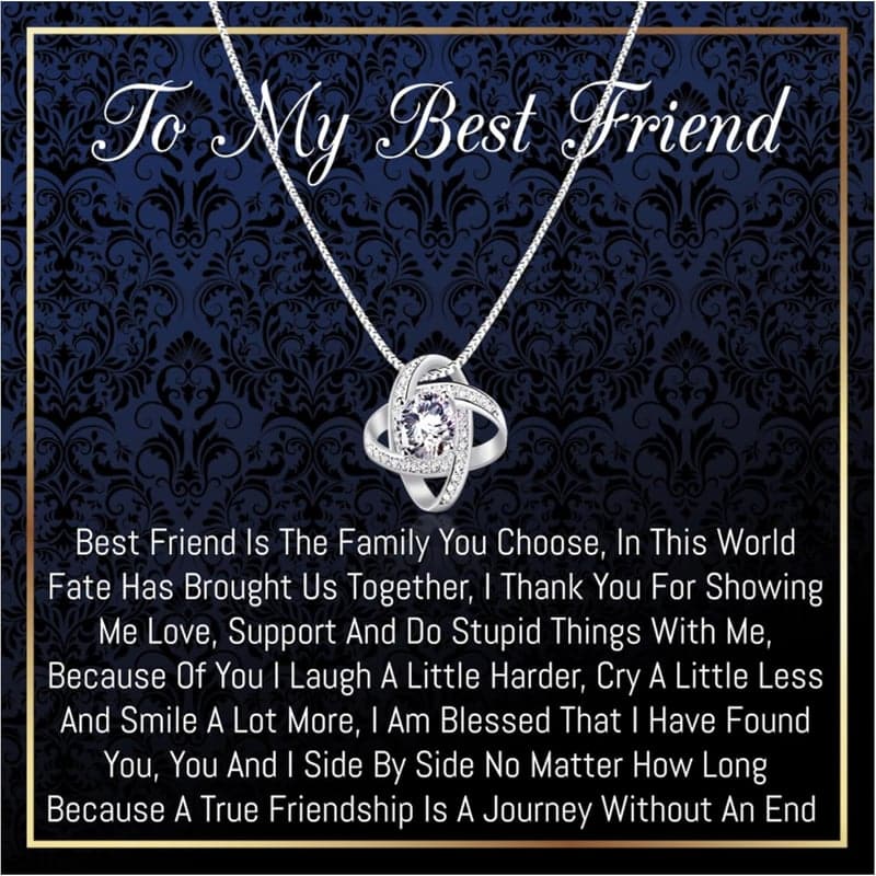 Long Distance Friendship Necklace – Birthday Gift Jewelry