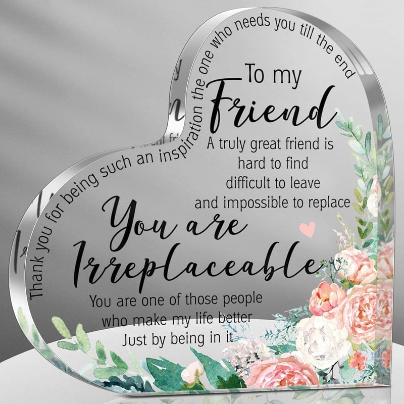 Friendship Plaque for Women, Vintage Acrylic