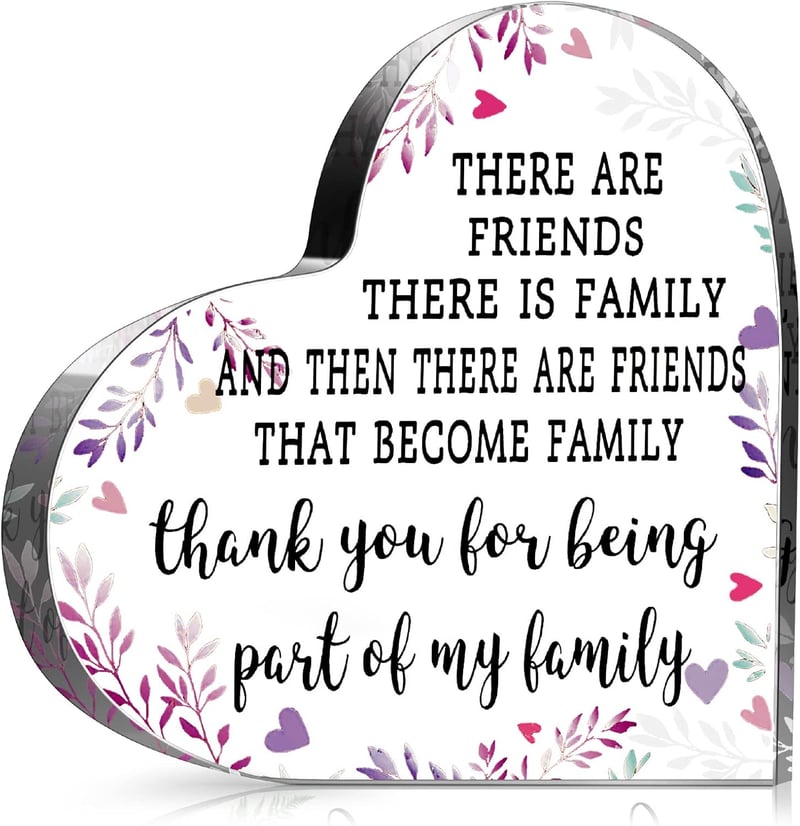Birthday Acrylic Plaque for Women: Heart Friendship Keepsake