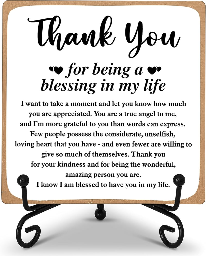 Thanksgiving Wooden Plaque with Stand