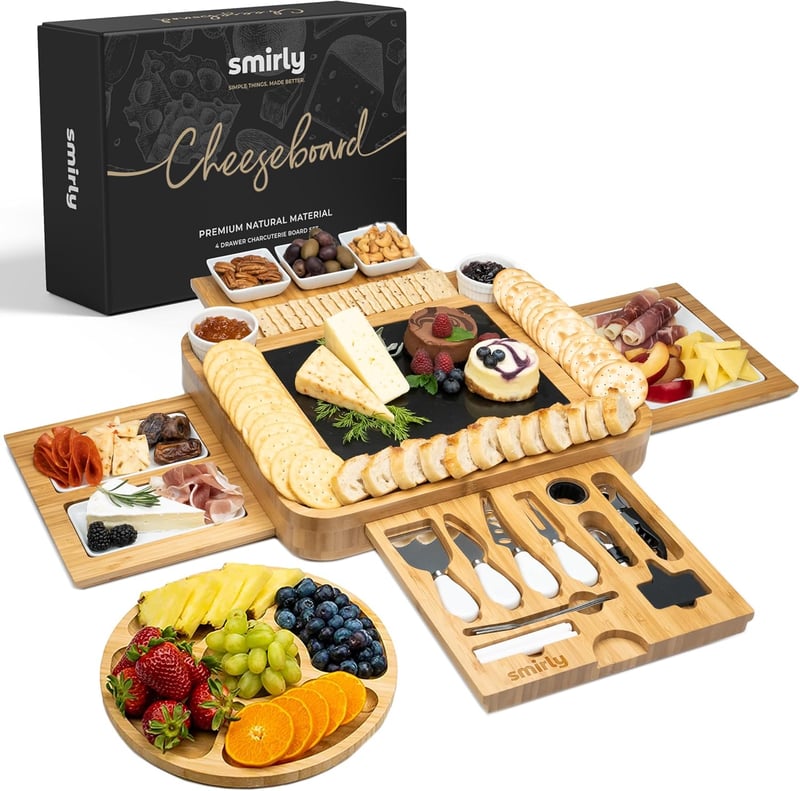 Wedding & Housewarming Bamboo Cheese Board Set