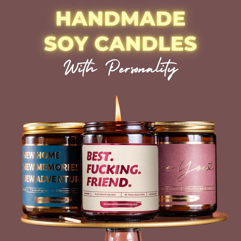 Best Friend Birthday Soy Wax Lavender Candle Gift for Women