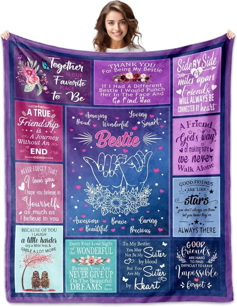 Best Friend Blanket Gift for Women, 60