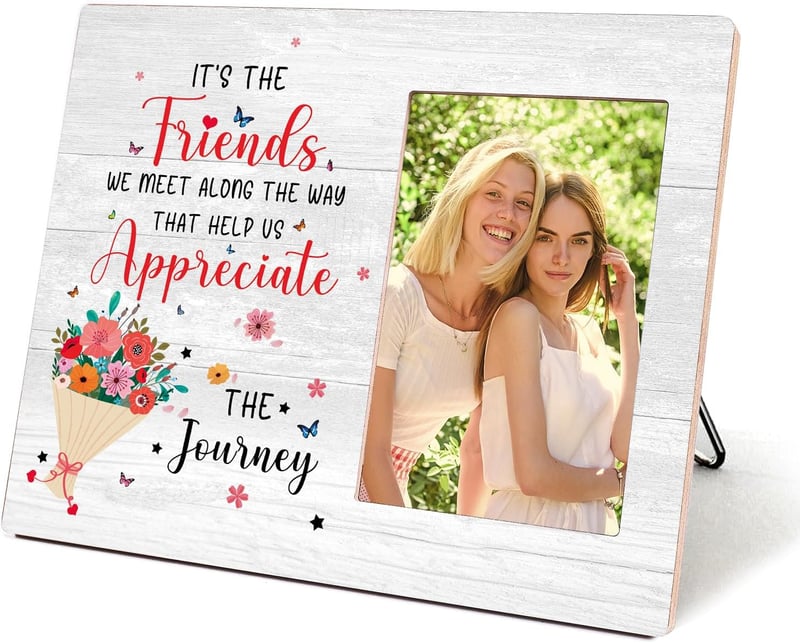 Birthday Wood Photo Frame for Friends, 4x6 Inch