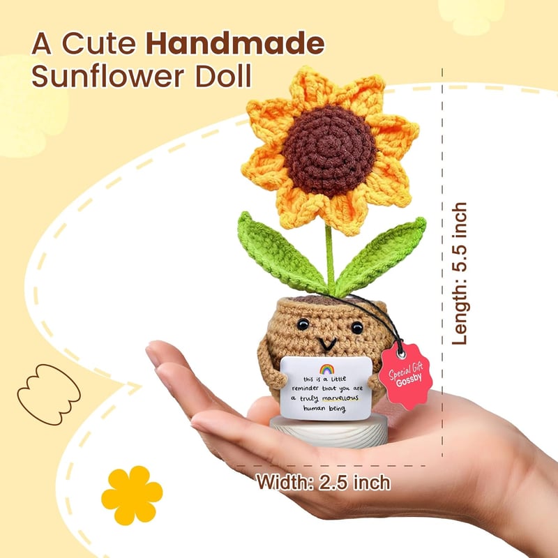 Appreciation Sunflower Doll Crochet for Women