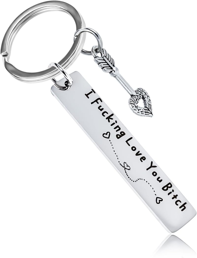 Best Friend Keychain for Women, Engraved Stainless Steel Gift
